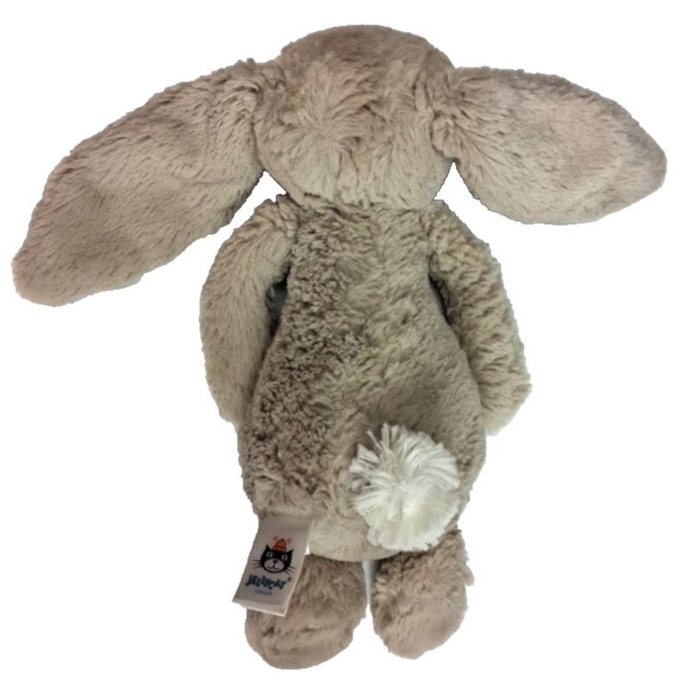 7" Jellycat Small Bashful Bunny Tan Brown Plush Rabbit Mini Stuffed Animal Lovey - Picture 2 of 5
